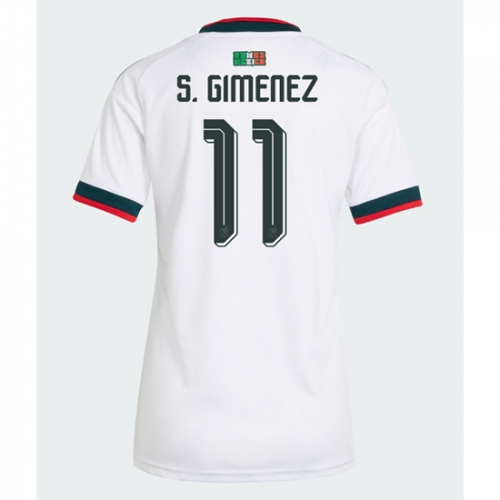 Billige Fotballdrakt Mexico Santiago Gimenez #11 Replika Bortedrakt Dame VM 2026 Kortermet Billige Fotballdrakt Mexico Santiago Gimenez #11 Replika Bortedrakt Dame VM 2026 Kortermet